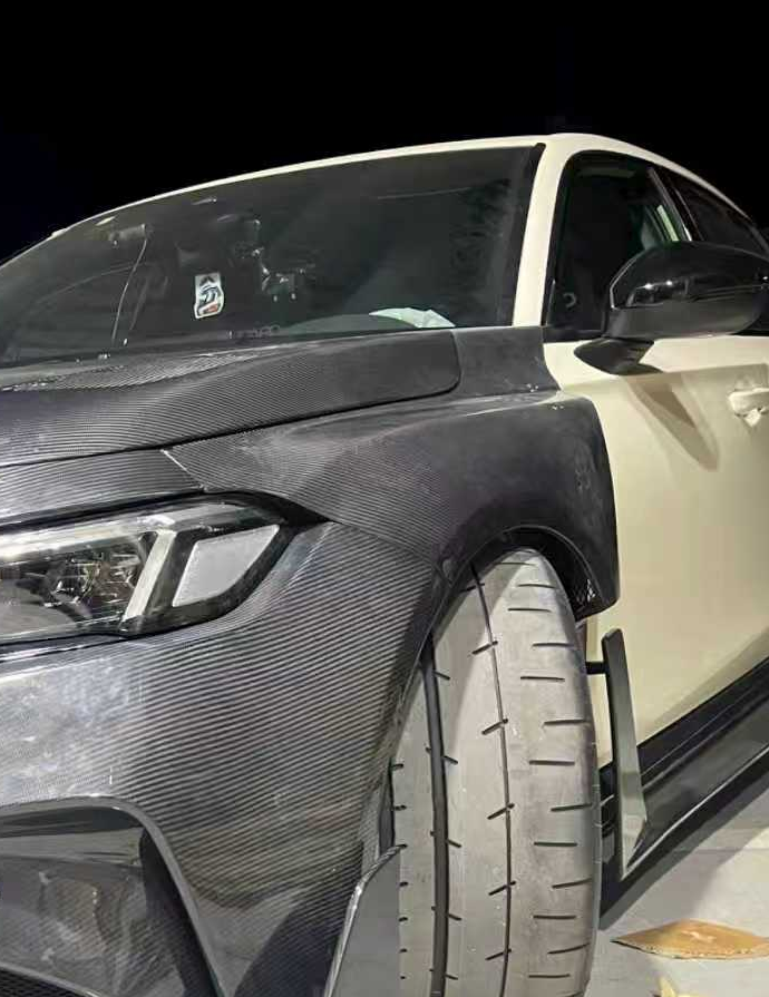 Honda Civic Type-R FL5 2023-ON with Aftermarket Parts - Time Attack Front Fenders Carbon Fiber from Aero Republic
