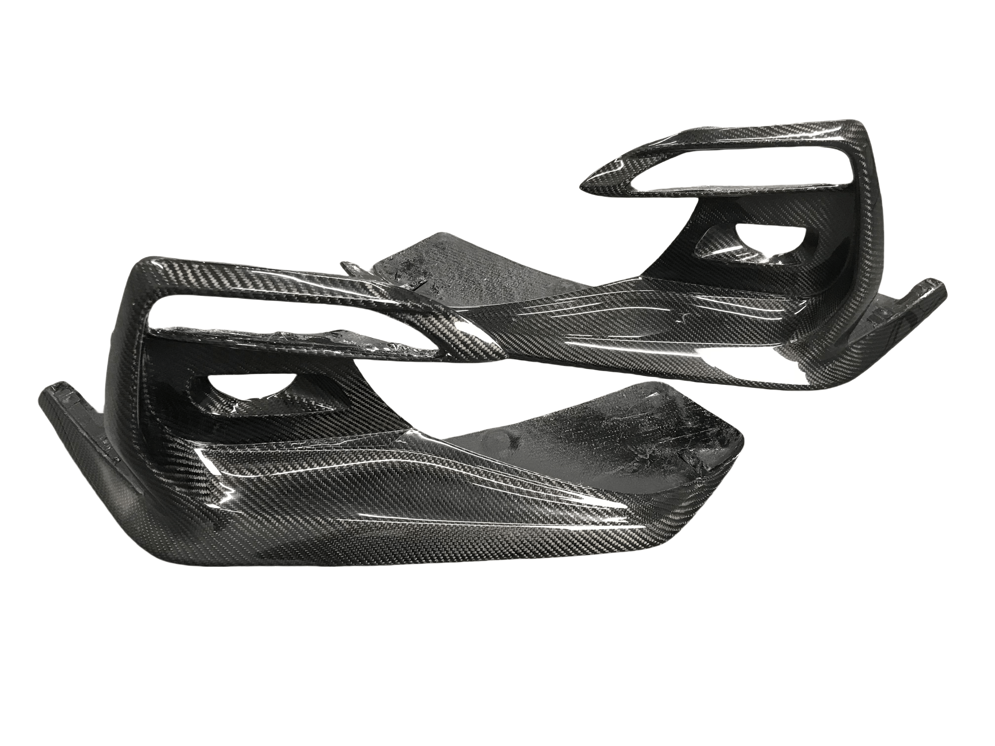 Infiniti Q50 Luxe Sensory Signature Premium Pure (Does not fit Red Sport) 2018 2019 2020 2021 2022 2023 2024 with Aftermarket Parts - Fog Light Surround Cover Bazel Splitters Carbon Fiber from Aero Republic