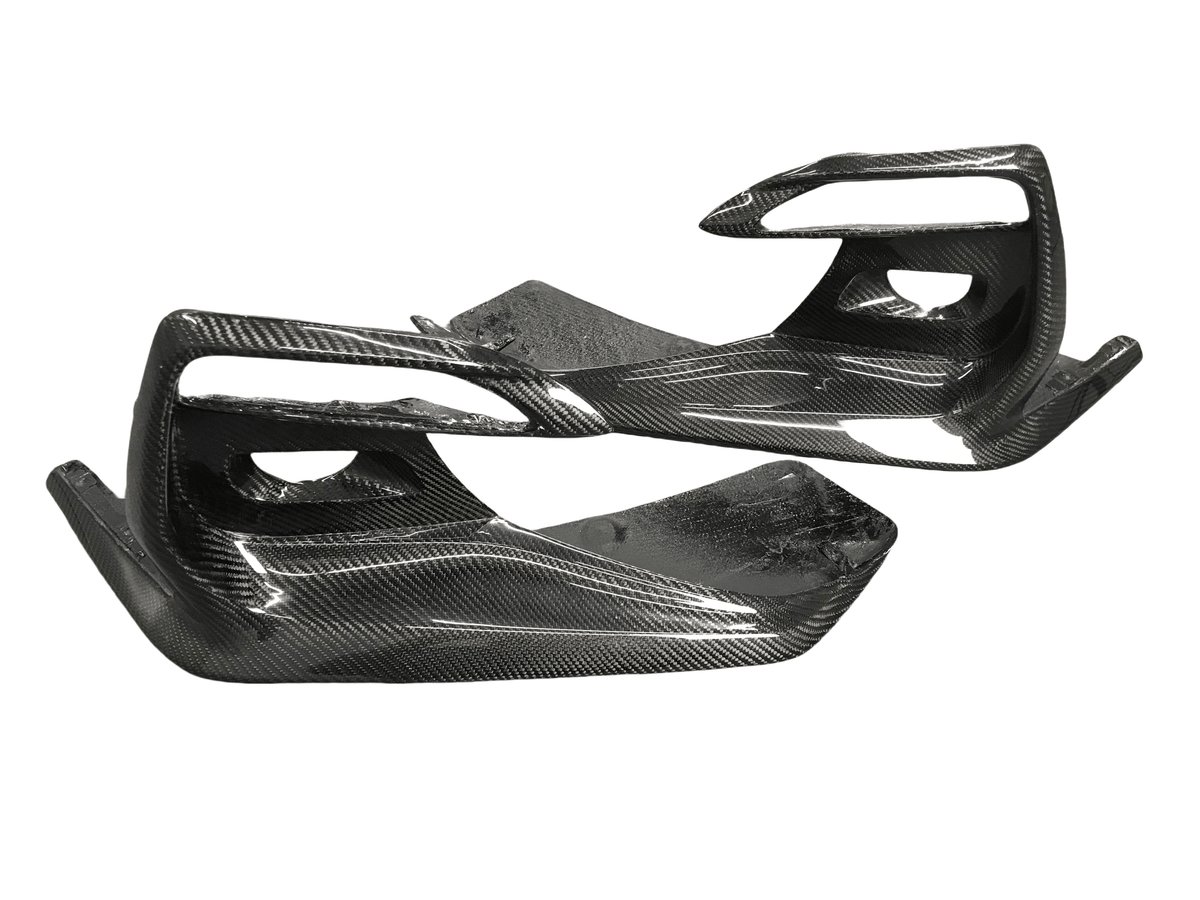 Infiniti Q50 Luxe Sensory Signature Premium Pure (Does not fit Red Sport) 2018 2019 2020 2021 2022 2023 2024 with Aftermarket Parts - Fog Light Surround Cover Bazel Splitters Carbon Fiber from Aero Republic