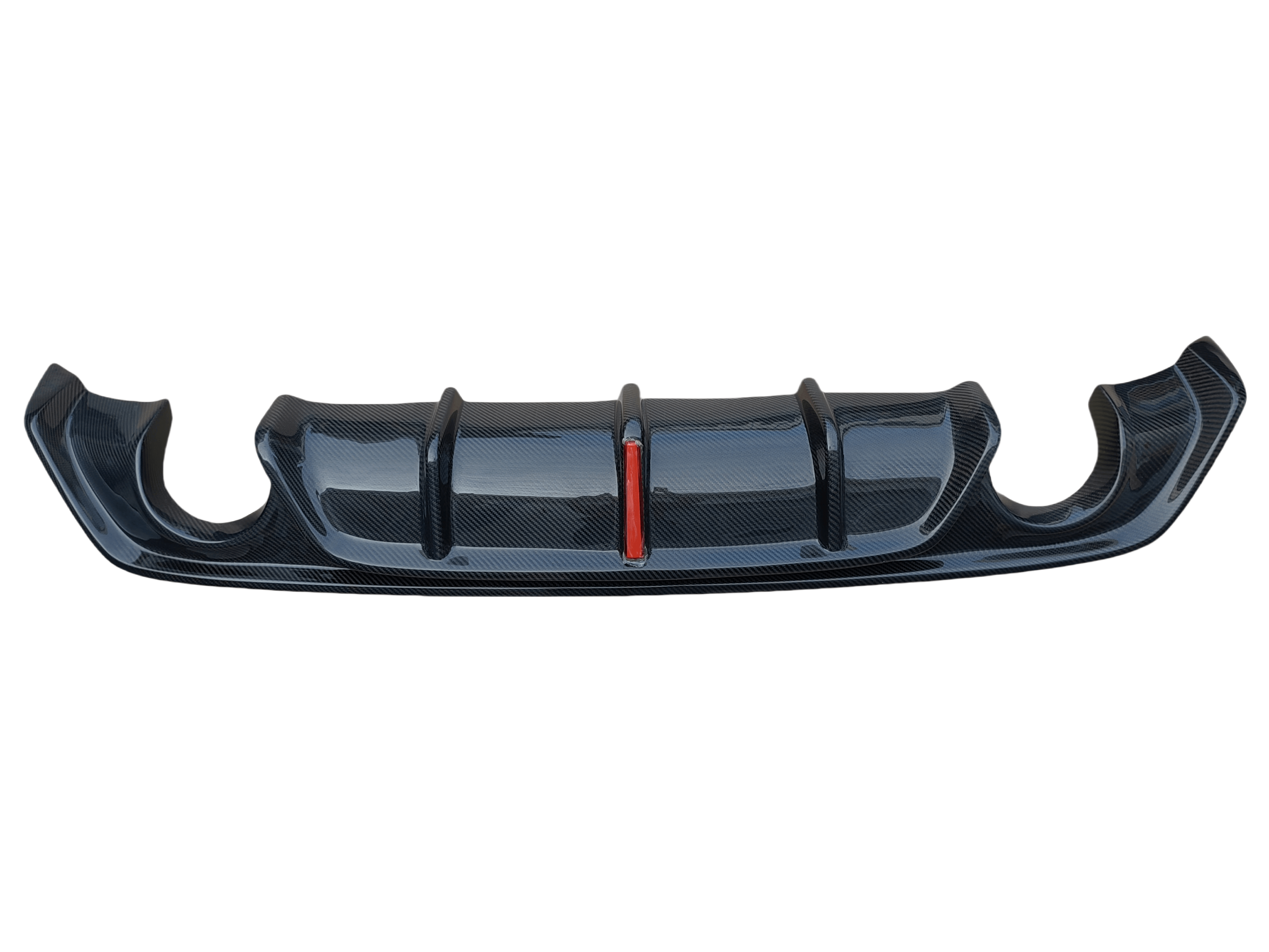 Infiniti Q60 Red Sport 400 Premium Luxe Sport Pure 2017 2018 2019 2020 2021 2022 with Aftermarket Parts - long Lamp Style Rear Diffuser Carbon Fiber from Aero Republic