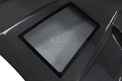 Infiniti Q60 Red Sport 400 Premium Luxe Sport Pure 2017 2018 2019 2020 2021 2022 with Aftermarket Parts - Type A Hood Carbon Fiber from Aero Republic