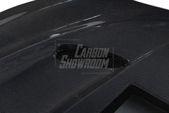 Infiniti Q60 Red Sport 400 Premium Luxe Sport Pure 2017 2018 2019 2020 2021 2022 with Aftermarket Parts - Type A Hood Carbon Fiber from Aero Republic