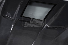 Infiniti Q60 Red Sport 400 Premium Luxe Sport Pure 2017 2018 2019 2020 2021 2022 with Aftermarket Parts - Type B Hood Carbon Fiber from Aero Republic