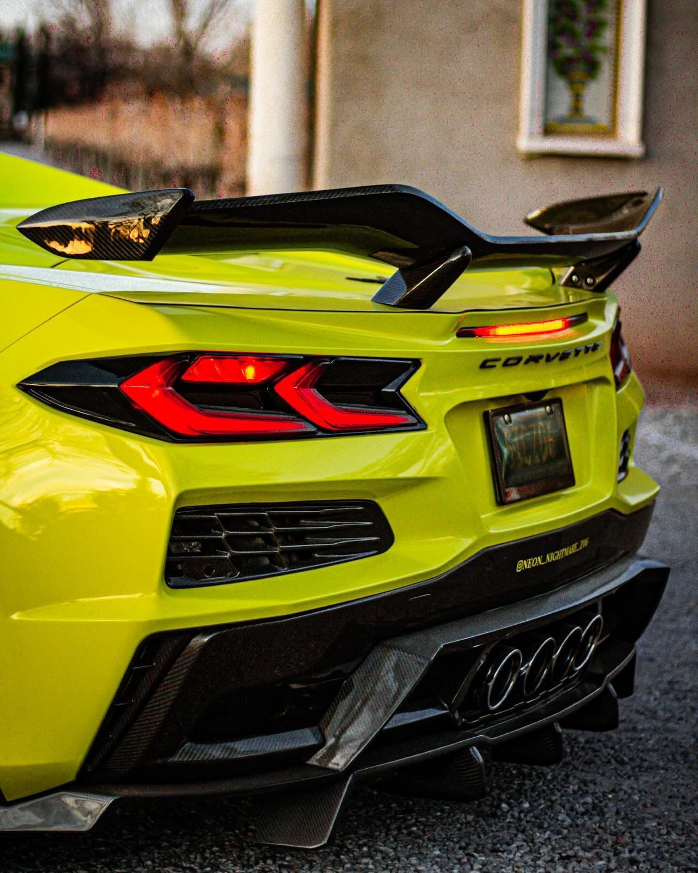 Chevrolet C8 Corvette Z06 2023-ON with Aftermarket Parts - JC Style Rear Diffuser Carbon Fiber from Aero Republic