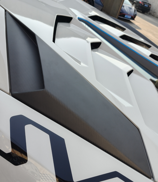 Lamborghini Aventador Base LP700 LP720 S LP740 SV LP750 Ultimate LP780  SVJ LP770 2012 2013 2014 2015 2016 2017 2018 2019 2020 2021 2022 2023 with Aftermarket Parts - 1:1 OEM SVJ Style Rear Intake Air Vent Scoop Carbon Fiber / FRP from Aero Republic