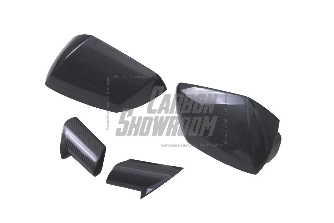 Lamborghini Aventador LP700 LP720 LP750 SVJ SV with Aftermarket Parts - OEM Upgrade Mirror Caps Pre-preg Carbon Fiber from Aero Republic