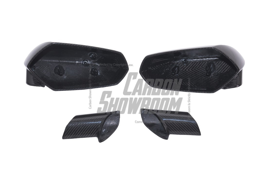 Lamborghini Aventador LP700 LP720 LP750 SVJ SV with Aftermarket Parts - OEM Upgrade Mirror Caps Pre-preg Carbon Fiber from Aero Republic