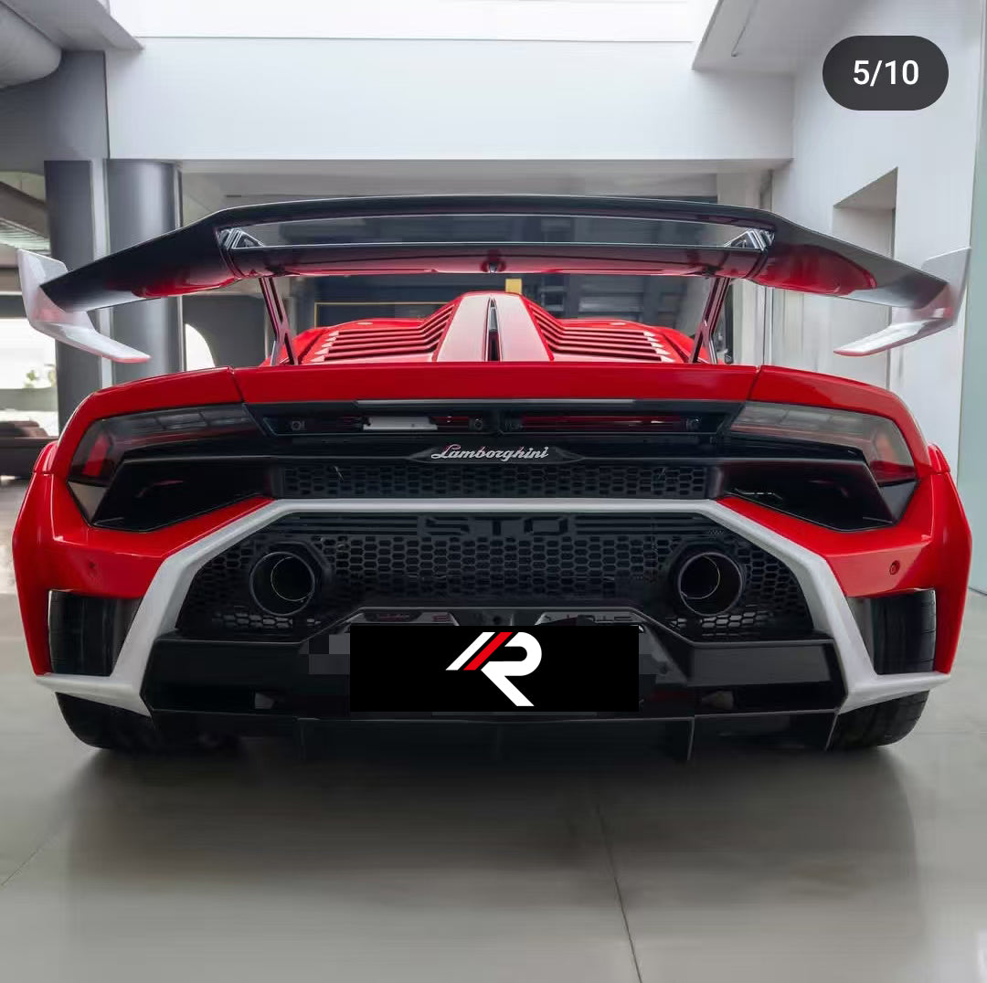 Lamborghini Huracan LP580 LP610 Evo RWD AWD Tecnica Performante STO Sterrato 2015 2016 2017 2018 2019 2020 2021 2022 2023 2024 with Aftermarket Parts - 1:1 STO OEM Style Rear Fenders & Rear Engine Trunk deck Lid & Rear Fenders Intake Pipe Pre-preg Carbon Fiber / FRP from Aero Republic