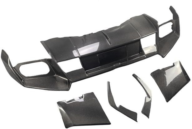 Lamborghini Huracan LP610 LP610-4 2015 2016 2017 2018 with Aftermarket Parts - Man STyle Rear Diffuser Carbon Fiber from Aero Republic