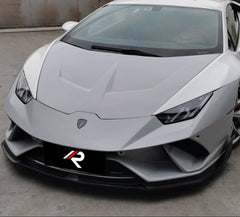 Lamborghini Huracan Performante 2018 2019 with Aftermarket Parts - Vor Style Front Lip Pre-preg Carbon Fiber / FRP from Aero Republic