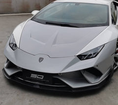 Lamborghini Huracan Performante 2018 2019 with Aftermarket Parts - Vor Style Front Lip Pre-preg Carbon Fiber / FRP from Aero Republic