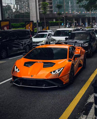 Lamborghini Huracan STO 2021 2022 2023 2024 with Aftermarket Parts - 1:1 STO OEM Style Top & Under Front Lip Pre-preg Carbon Fiber / FRP from Aero Republic