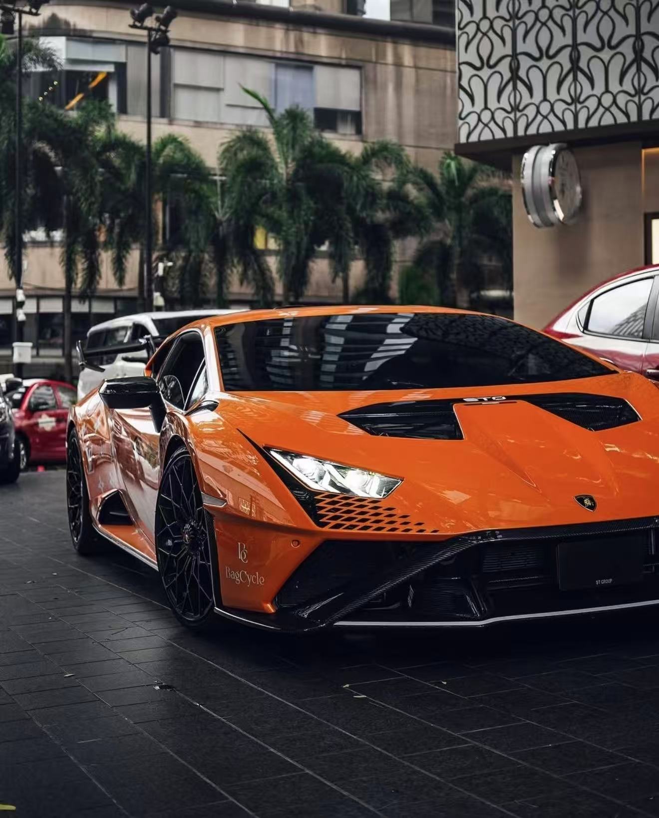 Lamborghini Huracan STO 2021 2022 2023 2024 with Aftermarket Parts - 1:1 STO OEM Style Hood Vent Trim?Pre-preg Carbon Fiber / FRP from Aero Republic