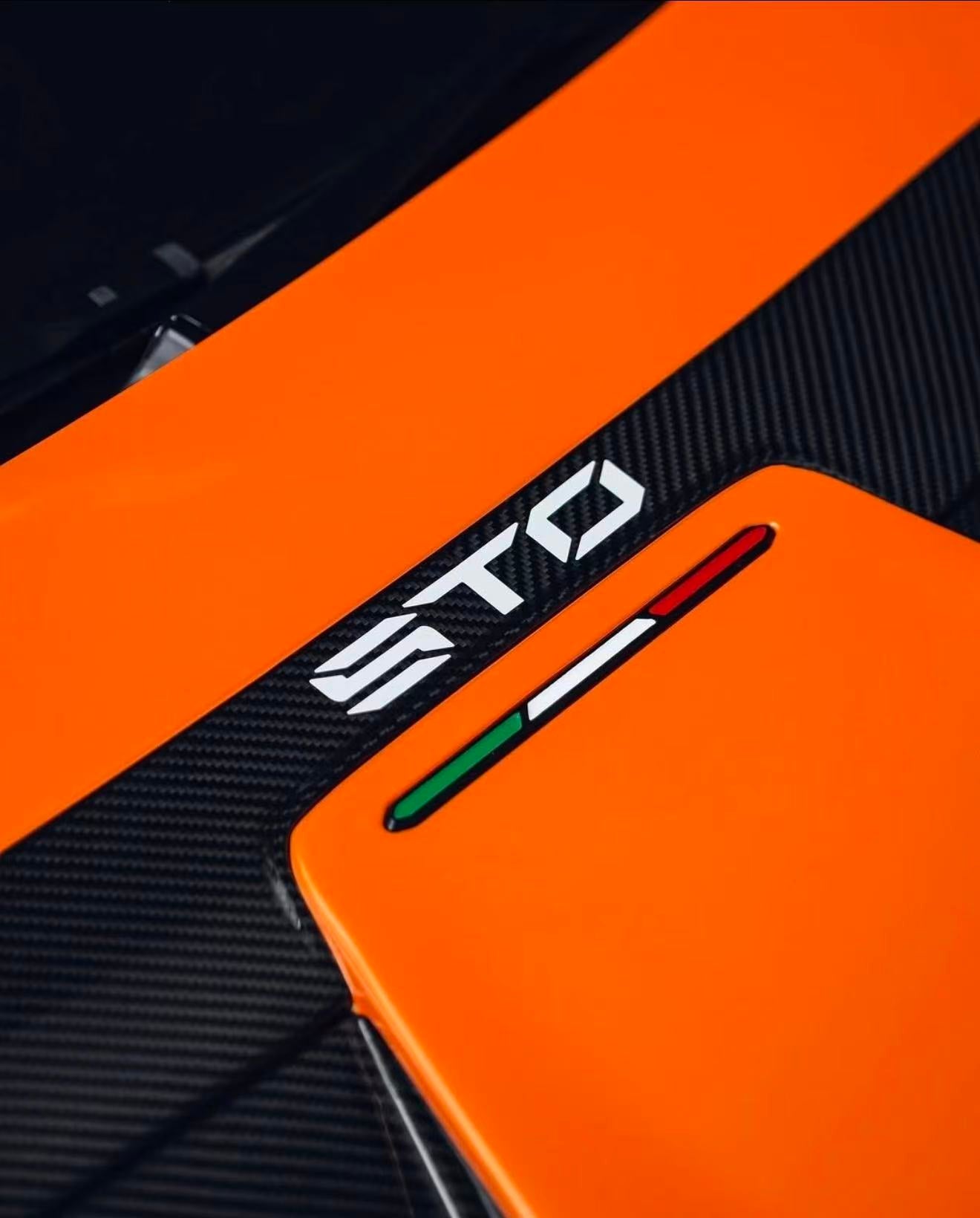 Lamborghini Huracan STO 2021 2022 2023 2024 with Aftermarket Parts - 1:1 STO OEM Style Hood Vent Trim?Pre-preg Carbon Fiber / FRP from Aero Republic
