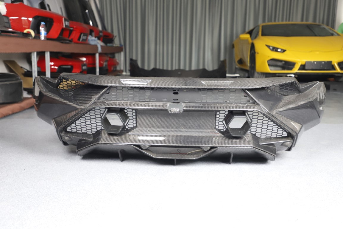 Lamborghini Huracan Tecnica Performante Evo 2015 2016 2017 2018 2019 2020 2021 2022 2023 2024 with Aftermarket Parts - Tecnica Style Rear Bumper & Diffuser Dry Pre-preg Carbon Fiber from Aero Republic