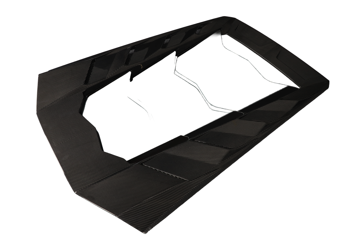 Lamborghini Huracan Tecnica Performante Evo LP610 LP580 2015 2016 2017 2018 2019 2020 2021 2022 2023 2024 with Aftermarket Parts - M Style Engine Hatch Dry Pre-preg Carbon Fiber from Aero Republic
