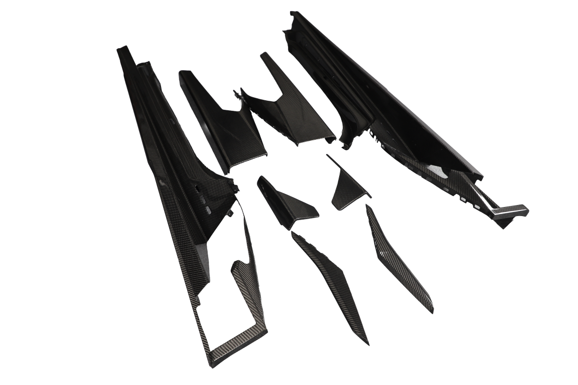 Lamborghini Huracan Tecnica Performante Evo LP610 LP580 2015 2016 2017 2018 2019 2020 2021 2022 2023 2024 with Aftermarket Parts - Man Style Side Skirts Dry Pre-preg Carbon Fiber from Aero Republic