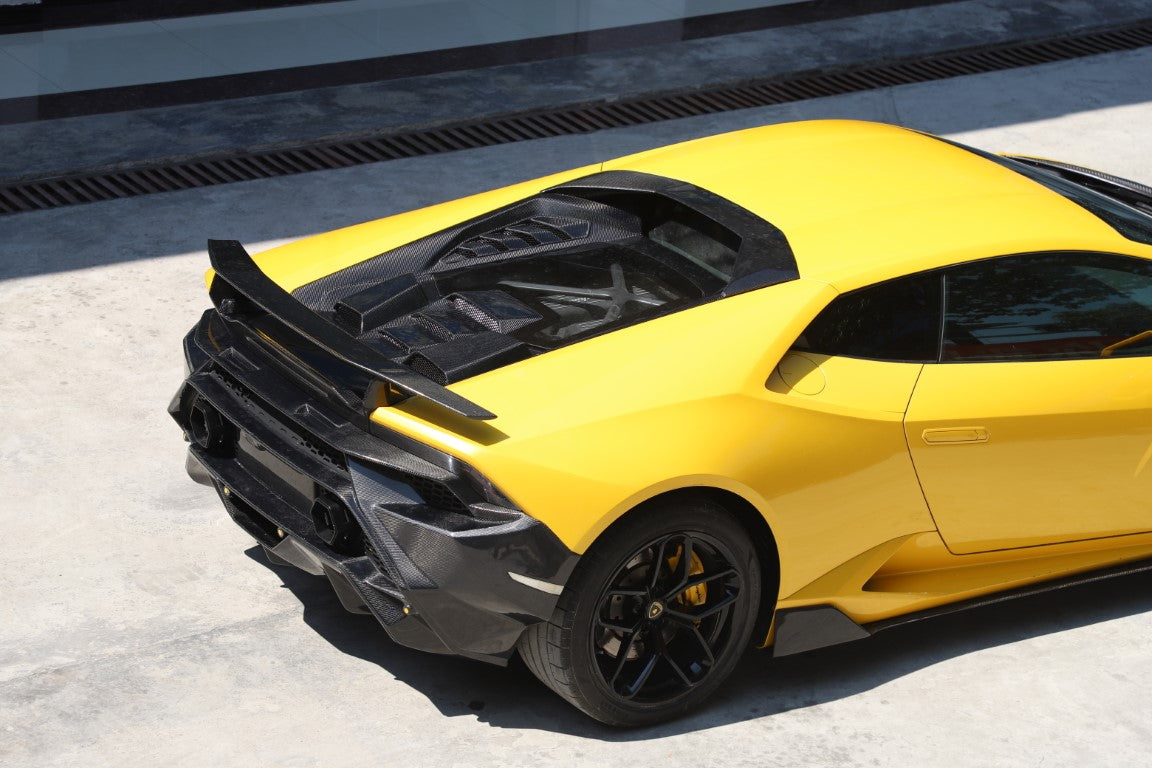 Lamborghini Huracan Tecnica Performante Evo LP610 LP580 2015 2016 2017 2018 2019 2020 2021 2022 2023 2024 with Aftermarket Parts - Tecnica Style Trunk Dry Pre-preg Carbon Fiber from Aero Republic