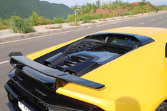 Lamborghini Huracan Tecnica Performante Evo LP610 LP580 2015 2016 2017 2018 2019 2020 2021 2022 2023 2024 with Aftermarket Parts - Tecnica Style Rear Wing Dry Pre-preg Carbon Fiber from Aero Republic