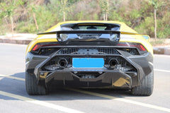 Lamborghini Huracan Tecnica Performante Evo LP610 LP580 2015 2016 2017 2018 2019 2020 2021 2022 2023 2024 with Aftermarket Parts - Tecnica Style Rear Wing Dry Pre-preg Carbon Fiber from Aero Republic