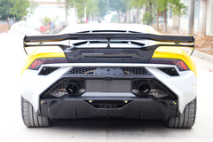 Lamborghini Huracan Tecnica Performante Evo LP610 LP580 2015 2016 2017 2018 2019 2020 2021 2022 2023 2024 with Aftermarket Parts - Vor V2 Style Rear Wing Dry Pre-preg Carbon Fiber from Aero Republic