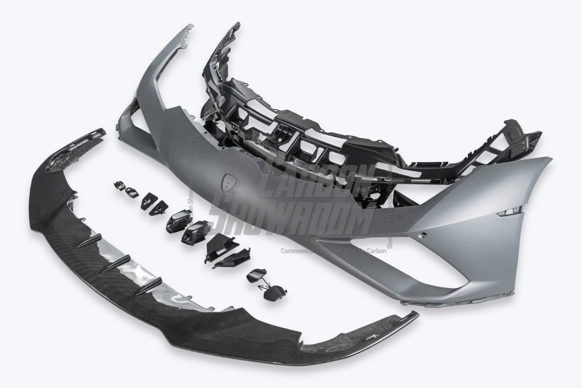 Lamborghini Huracan Tecnica Performante Evo LP610 LP580 2015 2016 2017 2018 2019 2020 2021 2022 2023 2024 with Aftermarket Parts - Evo Style Front Bumper Dry Pre-preg Carbon Fiber from Aero Republic