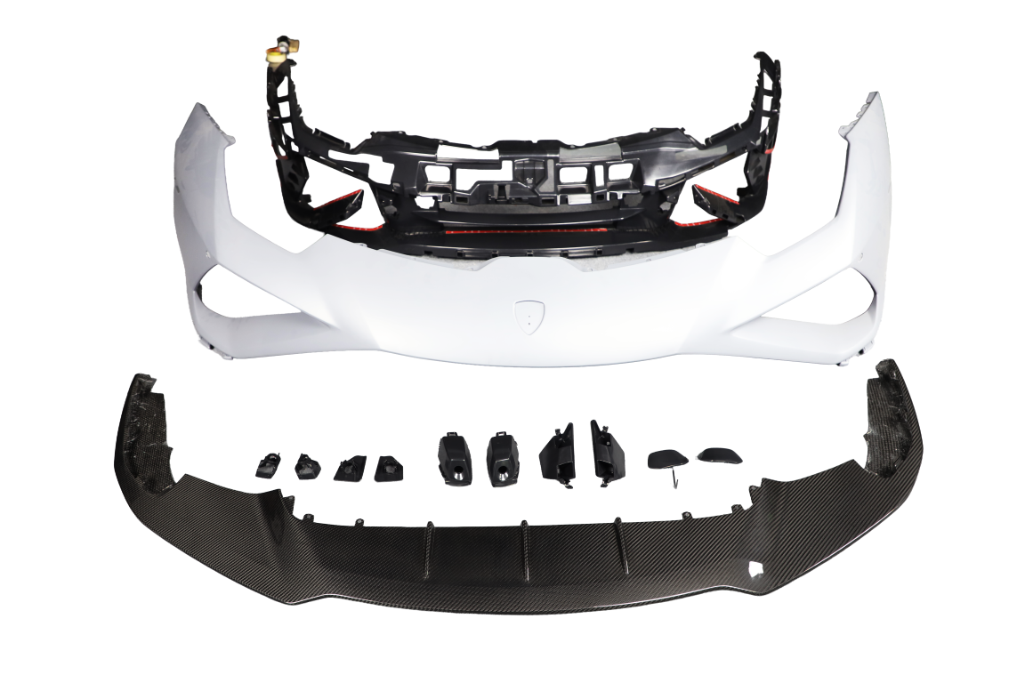 Lamborghini Huracan Tecnica Performante Evo LP610 LP580 2015 2016 2017 2018 2019 2020 2021 2022 2023 2024 with Aftermarket Parts - Evo Style Front Bumper Dry Pre-preg Carbon Fiber from Aero Republic