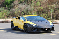 Aero Republic Tecnica Style Hood for Lamborghini Huracan Tecnica Performante Evo LP610 LP580 2015-2024 Dry Pre-preg Carbon Fiber