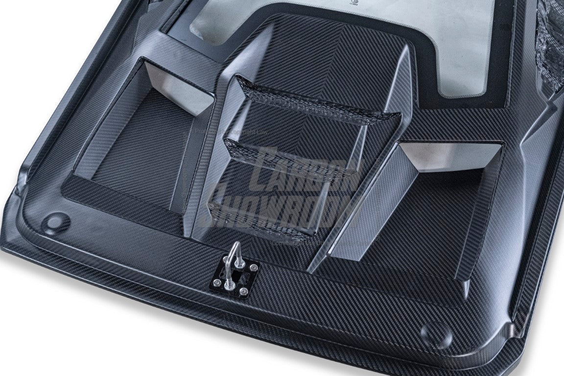 Lamborghini Huracan Tecnica Performante Evo LP610 LP580 2015 2016 2017 2018 2019 2020 2021 2022 2023 2024 with Aftermarket Parts - Tecnica Style Engine Hatch Dry Pre-preg Carbon Fiber from Aero Republic