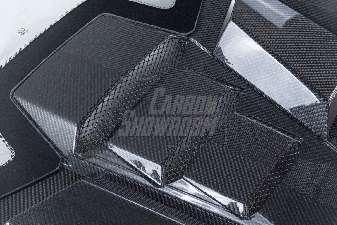 Lamborghini Huracan Tecnica Performante Evo LP610 LP580 2015 2016 2017 2018 2019 2020 2021 2022 2023 2024 with Aftermarket Parts - Tecnica Style Engine Hatch Dry Pre-preg Carbon Fiber from Aero Republic