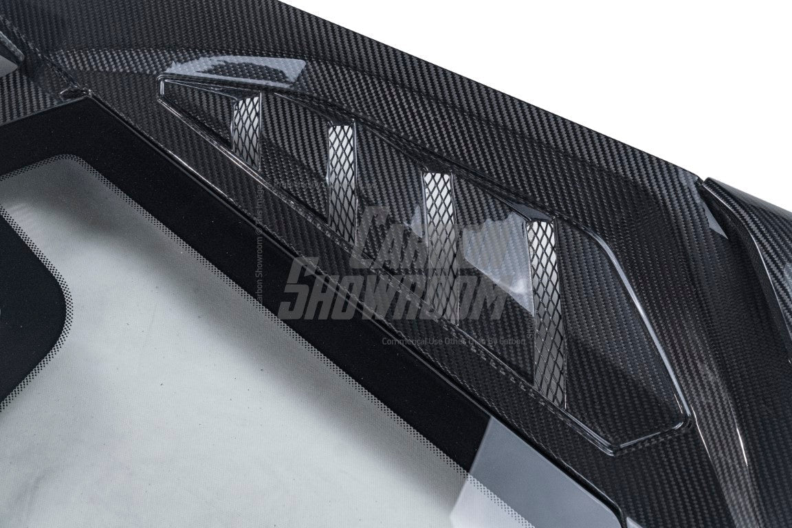 Lamborghini Huracan Tecnica Performante Evo LP610 LP580 2015 2016 2017 2018 2019 2020 2021 2022 2023 2024 with Aftermarket Parts - Tecnica Style Engine Hatch Dry Pre-preg Carbon Fiber from Aero Republic