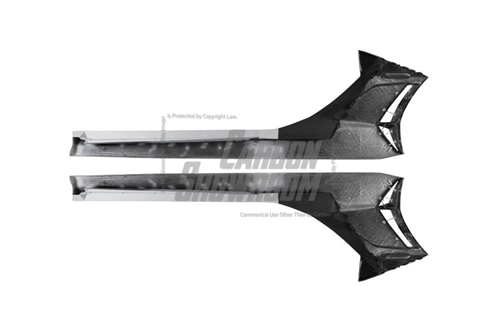 Aero Republic Lamborghini LP700 Upgrade SVJ Carbon Fiber Side Skirts - Performance SpeedShop