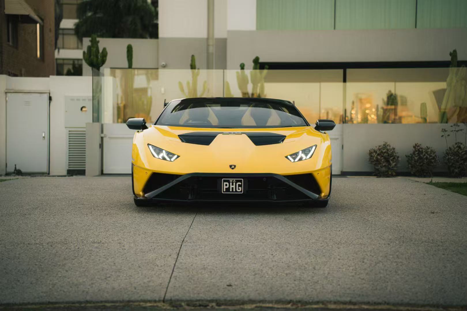 Lamborghini Huracan STO 2021 2022 2023 2024 with Aftermarket Parts - 1:1 STO OEM Style Hood Vent Trim?Pre-preg Carbon Fiber / FRP from Aero Republic