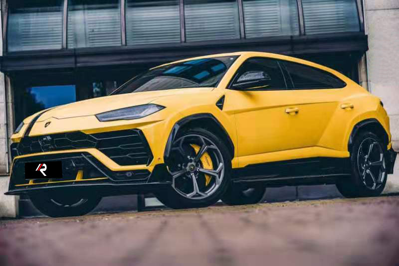 Lamborghini Urus Base 2019 2020 2021 2022 with Aftermarket Parts - M Style Front Lip Pre-preg Carbon Fiber / FRP from Aero Republic