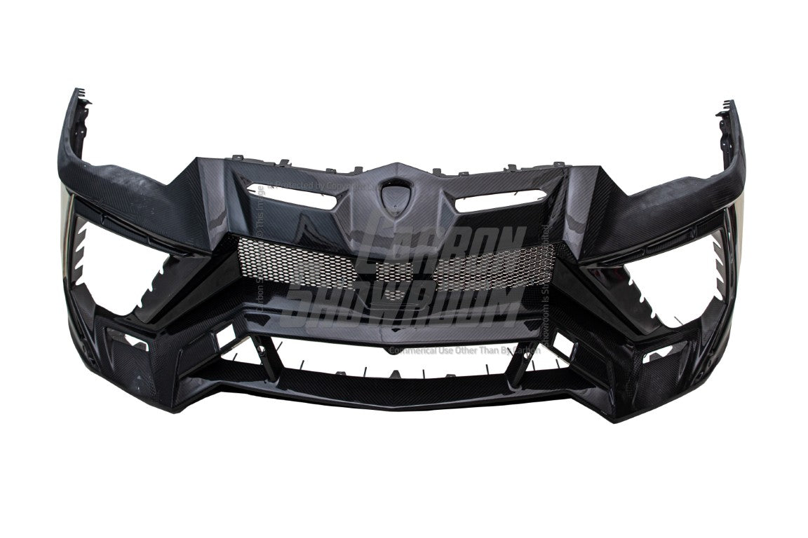 Lamborghini Urus 2019 2020 2021 2022 with Aftermarket Parts - M Style Front Lip & Bumper Carbon Fiber / FRP from Aero Republic
