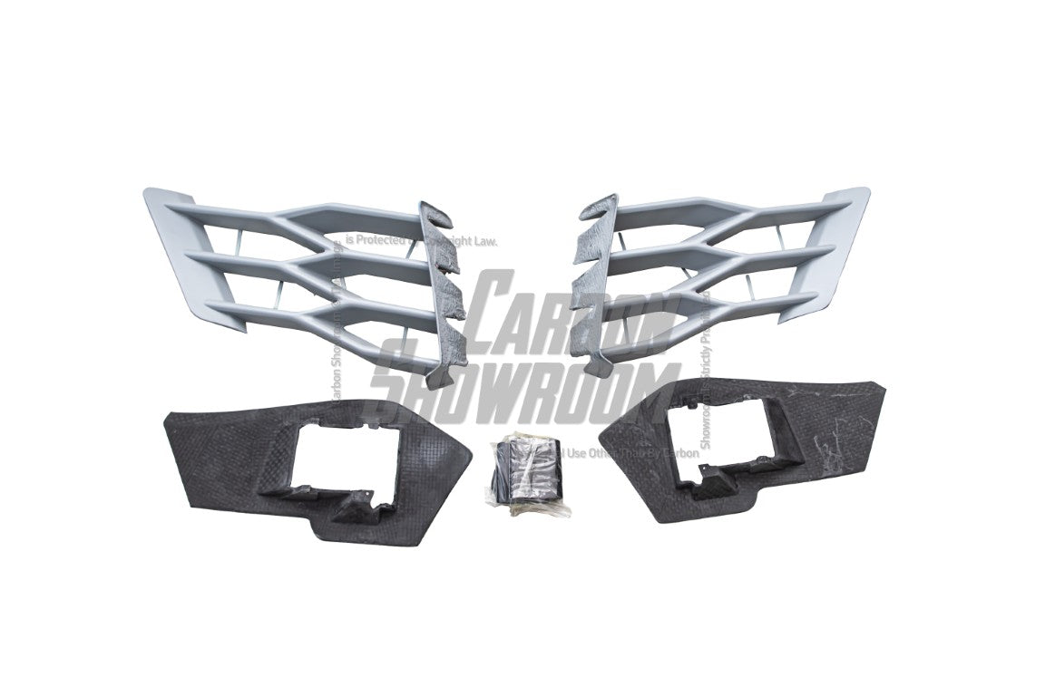 Lamborghini Urus 2019 2020 2021 2022 with Aftermarket Parts - M Style Front Lip & Bumper Carbon Fiber / FRP from Aero Republic