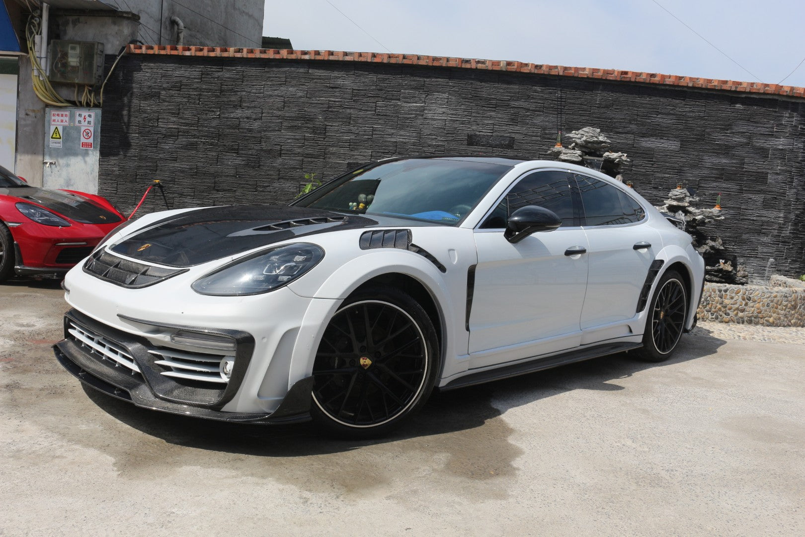 Porsche Panamera 971 971.1 Base/4/4S/GTS/Turbo/Turbo S 2017 2018 2019 2020 & Panamera 971 971.2 Base/4/4S/GTS/Turbo/Turbo S 2021 2022 2023 with Aftermarket Parts - MSRY Style Daytime Running Lights ABS from Aero Republic