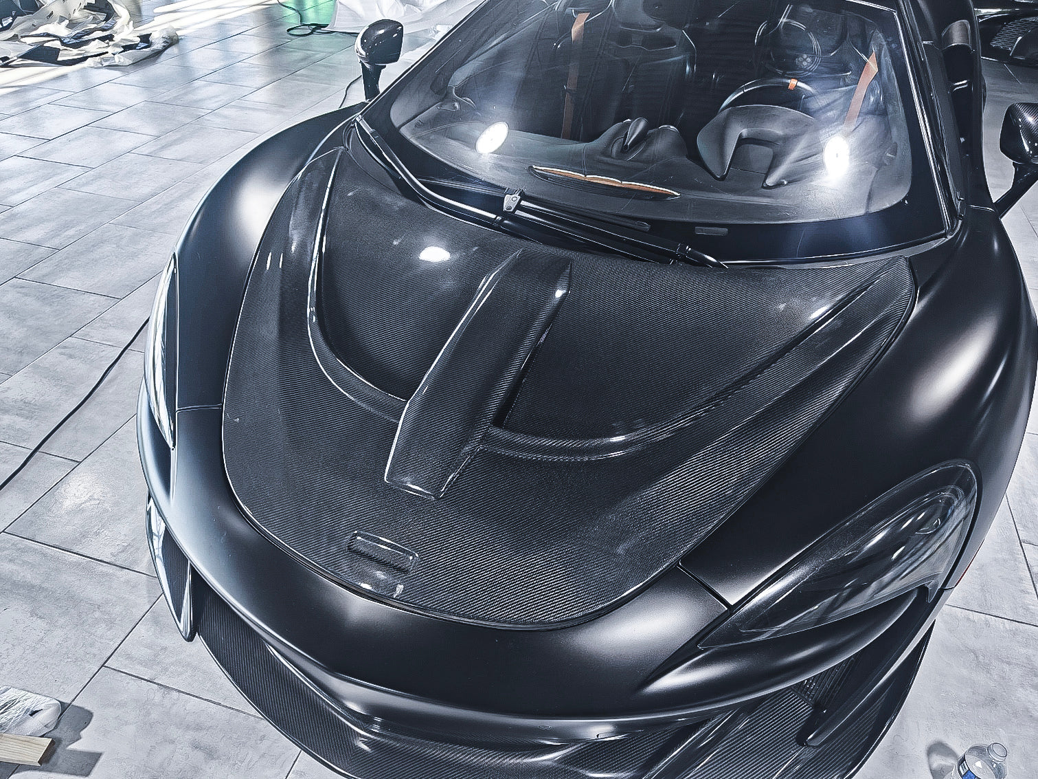 Aero Republic McLaren 540C 570S 570GT 600LT Senna Style Carbon Fiber Hood Bonnet - Performance SpeedShop