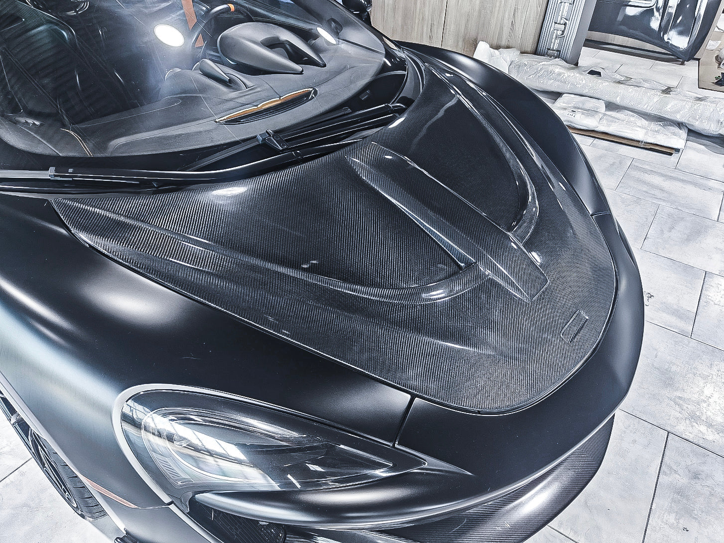 Aero Republic McLaren 540C 570S 570GT 600LT Senna Style Carbon Fiber Hood Bonnet - Performance SpeedShop