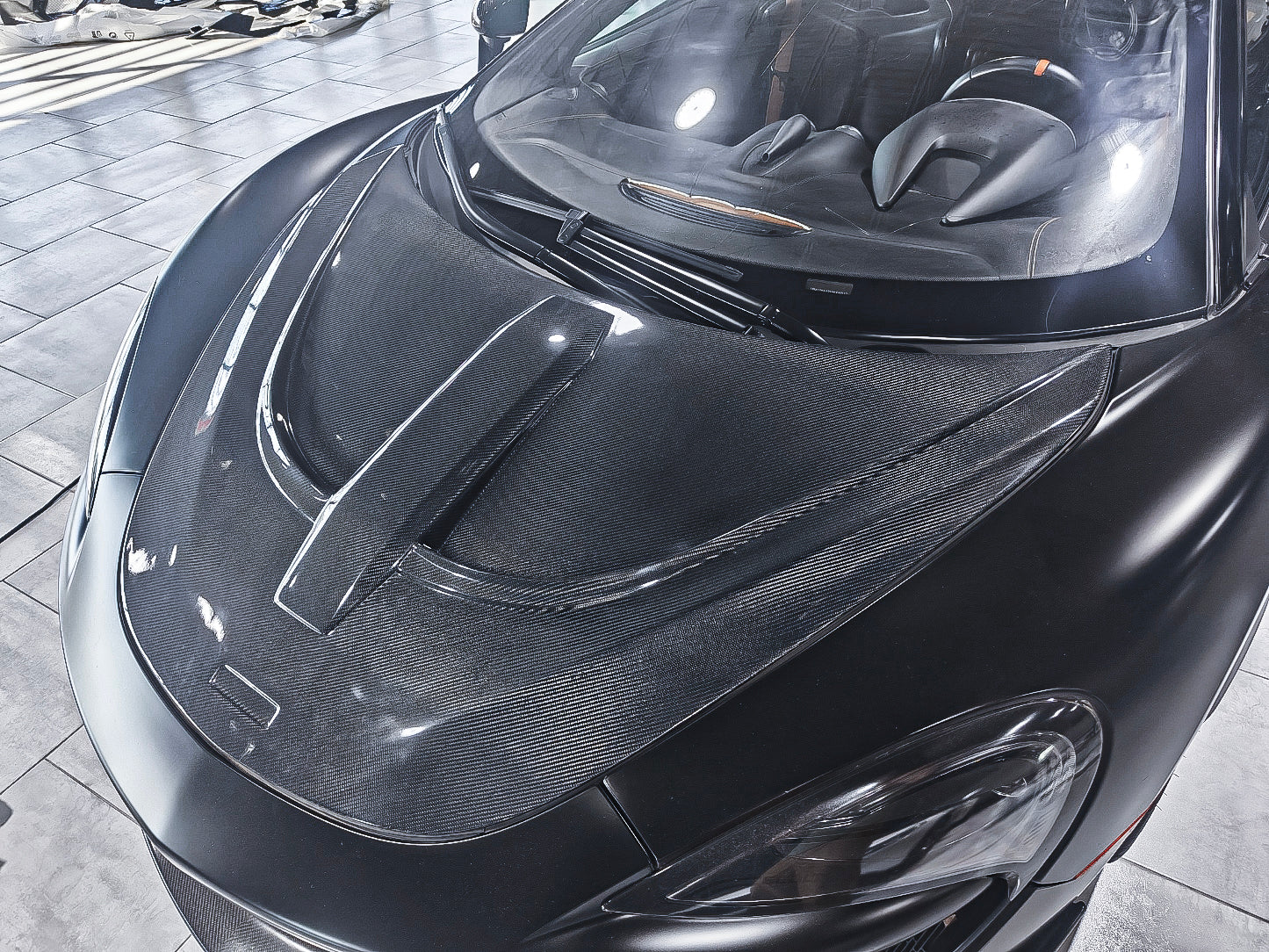 Aero Republic McLaren 540C 570S 570GT 600LT Senna Style Carbon Fiber Hood Bonnet - Performance SpeedShop