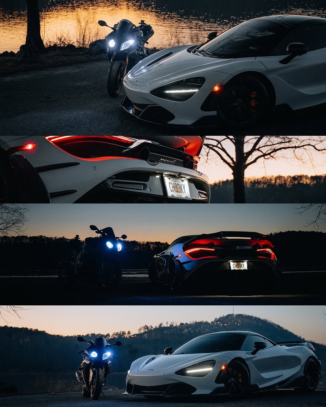 McLaren 720S 2018 2019 2020 2021 2022 2023 with Aftermarket Parts - RF Style Side Skirts?Carbon Fiber?from Aero Republic