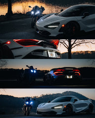 McLaren 720S 2018 2019 2020 2021 2022 2023 with Aftermarket Parts - RF Style Side Skirts?Carbon Fiber?from Aero Republic