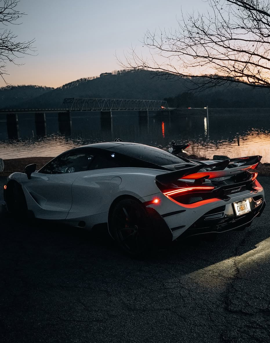 McLaren 720S 2018 2019 2020 2021 2022 2023 with Aftermarket Parts - RF Style Side Skirts?Carbon Fiber?from Aero Republic