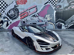 McLaren 720S 2018 2019 2020 2021 2022 2023 & 750S 2023-ON & 765LT 2021 2022 with Aftermarket Parts - Man Style Hood Pre-preg Carbon Fiber / FRP from Aero Republic