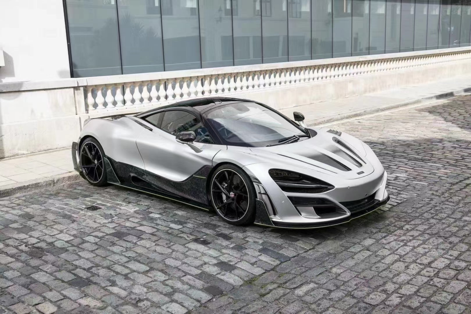 McLaren 720S 2018 2019 2020 2021 2022 2023 & 750S 2023-ON & 765LT 2021 2022 with Aftermarket Parts - Man Style Hood Pre-preg Carbon Fiber / FRP from Aero Republic