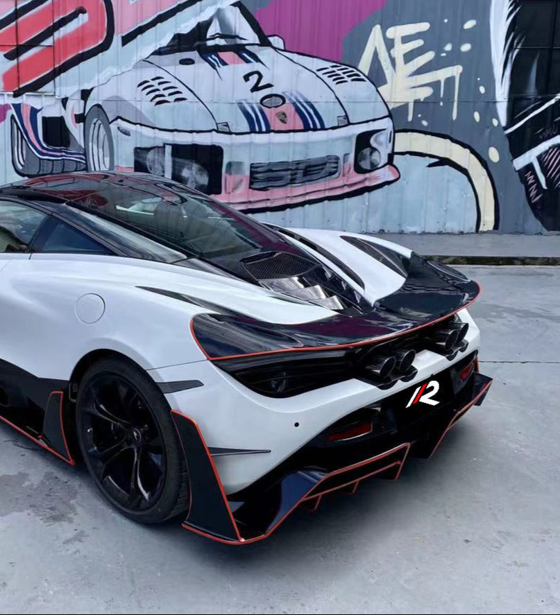 McLaren 720S 2018 2019 2020 2021 2022 2023 with Aftermarket Parts - Man Style Rear Wing Carbon Fiber / FRP from Aero Republic