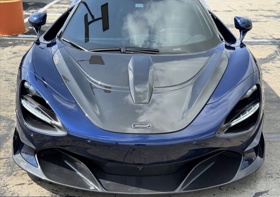 McLaren 720S 2018 2019 2020 2021 2022 2023 with Aftermarket Parts - RF Style Front Lip?Carbon Fiber?from Aero Republic