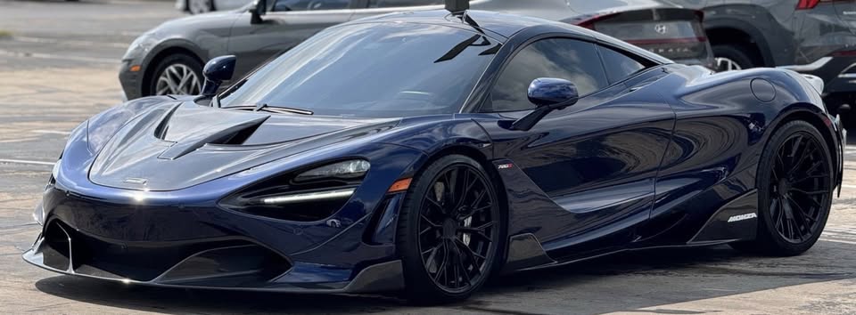 McLaren 720S 2018 2019 2020 2021 2022 2023 with Aftermarket Parts - RF Style Front Lip?Carbon Fiber?from Aero Republic