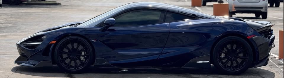 McLaren 720S 2018 2019 2020 2021 2022 2023 with Aftermarket Parts - RF Style Side Skirts?Carbon Fiber?from Aero Republic