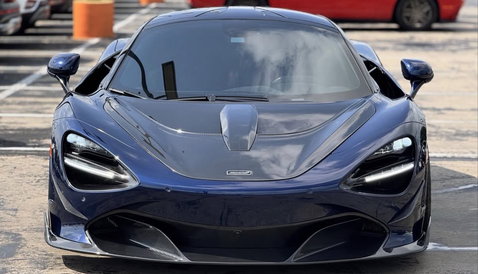 McLaren 720S 2018 2019 2020 2021 2022 2023 with Aftermarket Parts - RF Style Front Lip?Carbon Fiber?from Aero Republic